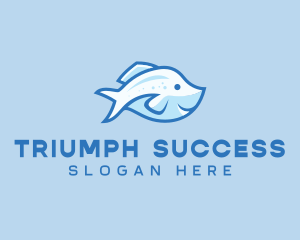 Blue Trout Fish logo design