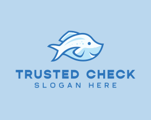 Blue Trout Fish logo design