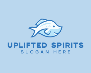 Blue Trout Fish logo design