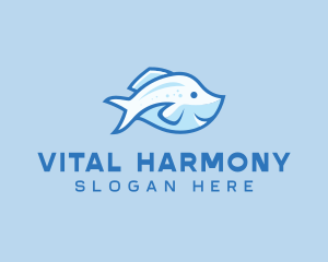 Blue Trout Fish logo design