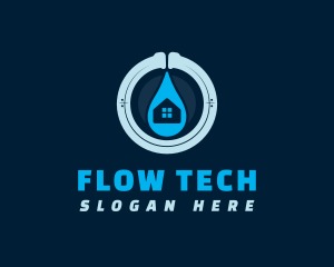 Water Droplet Pipe logo design