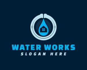 Water Droplet Pipe logo design