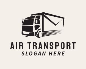 Mail Envelope Truck logo design