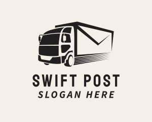 Mail Envelope Truck logo design