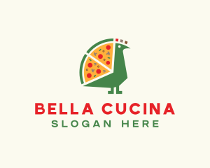 Pizza Slice Peacock logo