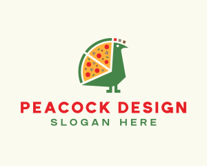 Pizza Slice Peacock logo