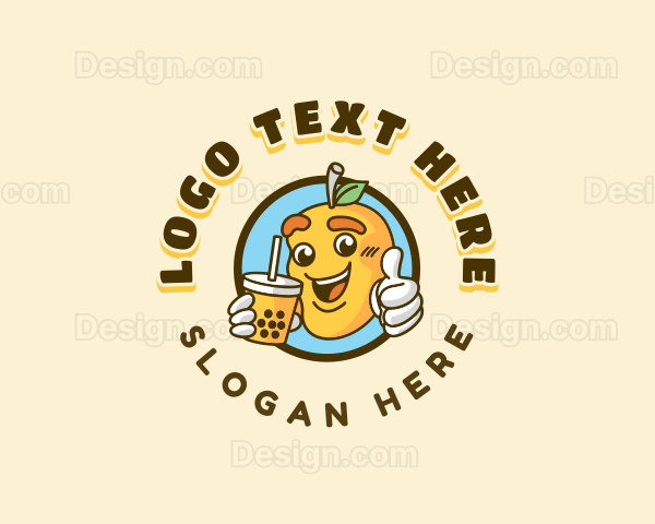 Mango Smoothie Beverage Logo