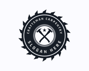 Carpentry Repair Badge logo design