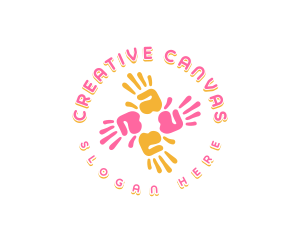 Creative Hand Paint logo design