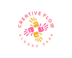 Creative Hand Paint logo design