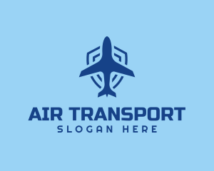 Plane Airline Shield logo design