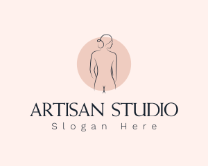 Nude Woman Spa logo design