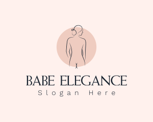 Nude Woman Spa logo design