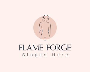 Nude Woman Spa logo design