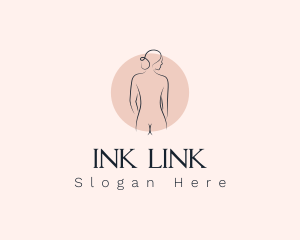 Nude Woman Spa logo design