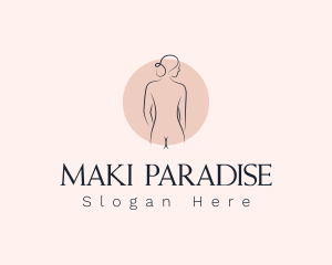 Nude Woman Spa logo design