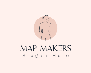 Nude Woman Spa logo design