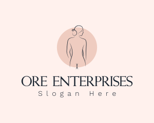 Nude Woman Spa logo design