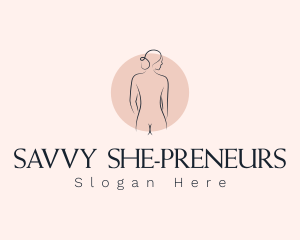 Nude Woman Spa logo design