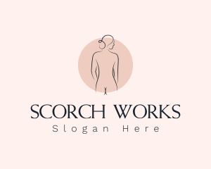 Nude Woman Spa logo design