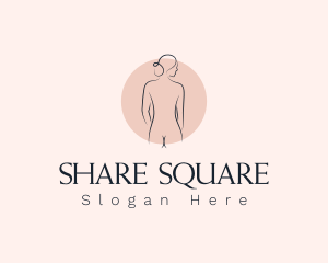 Nude Woman Spa logo design