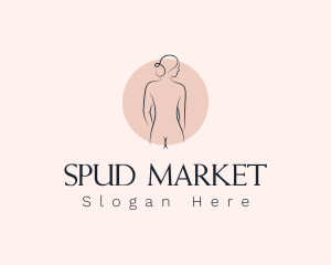 Nude Woman Spa logo design