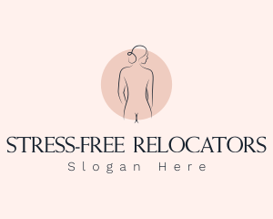 Nude Woman Spa logo design