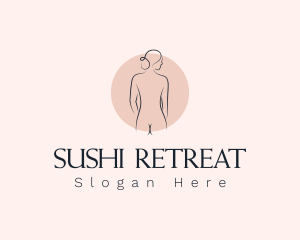 Nude Woman Spa logo design