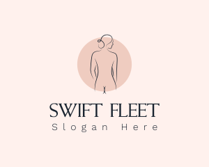 Nude Woman Spa logo design