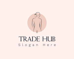 Nude Woman Spa logo design