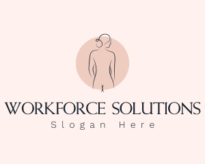 Nude Woman Spa logo design