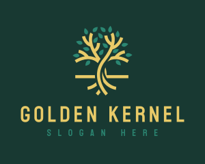 Golden Tree Meditation logo design