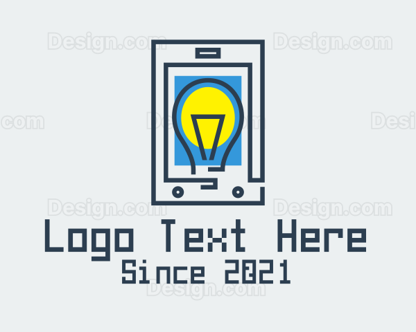 Lightbulb Mobile Tablet Logo