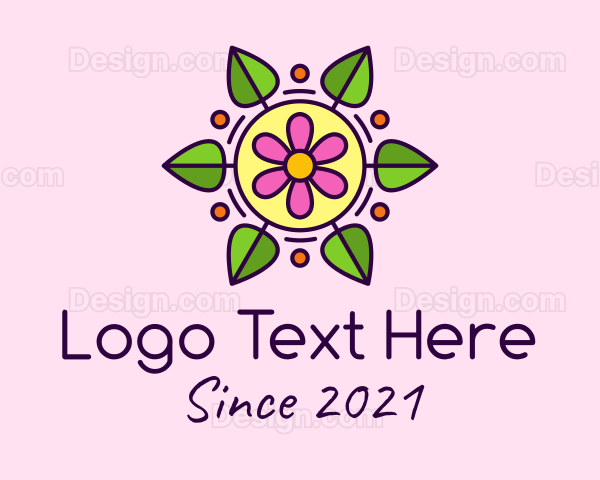 Leaf Flower Lantern Logo