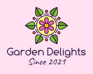 Leaf Flower Lantern  logo design