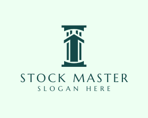 Stock Trader Pillar  logo design