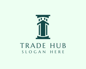 Stock Trader Pillar  logo design