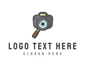 Photograph - Camera Magnifying Glass logo design