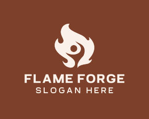 Man Fuel Flame logo design