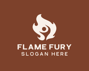 Man Fuel Flame logo design