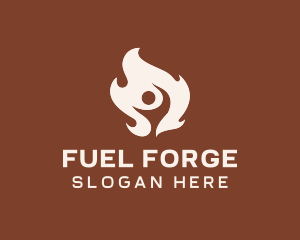 Man Fuel Flame logo design