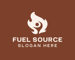 Man Fuel Flame logo design