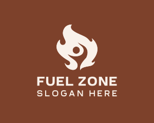 Man Fuel Flame logo design