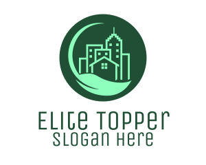 Eco Green City  Buildings logo design