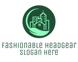 Eco Green City  Buildings logo design