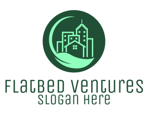 Eco Green City  Buildings logo design