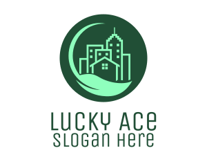 Eco Green City  Buildings logo design