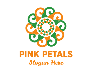 Spiral Flower Pattern logo design