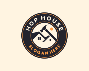 House Hammer Roof  logo design