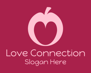 Pink Apple Love logo design